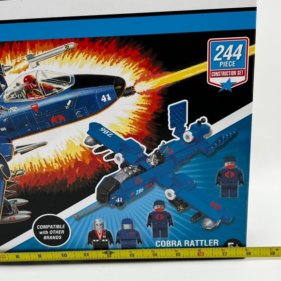 GI Joe Cobra Rattler Construction Set With 224 Pieces Brand New Hasbro - Picture 8 of 10